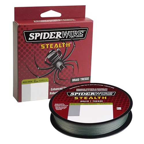 SpiderWire Stealth® Superline, Moss Green, 30lb | 13.6kg, 125yd | 114m Braided Fishing Line, Suitable for Freshwater and Saltwater Environments