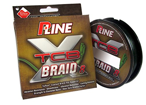 P-Line XTCB 8 Carrier Teflon Coated 300-Yard Braided Fishing Line, Green, 65-Pound (750182776)