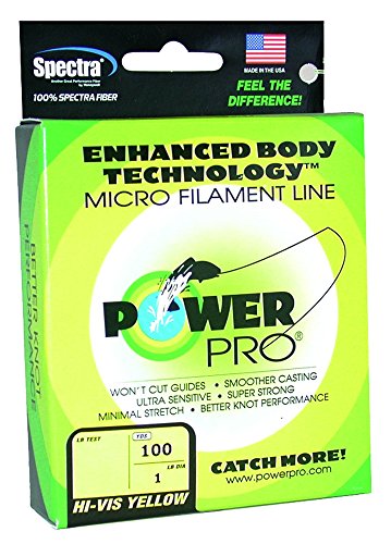 POWER PRO 20-100-Y 44282 Spectra Tackle, Hi-Vis Yellow, One Size